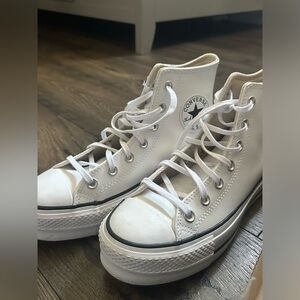White Platform Converse